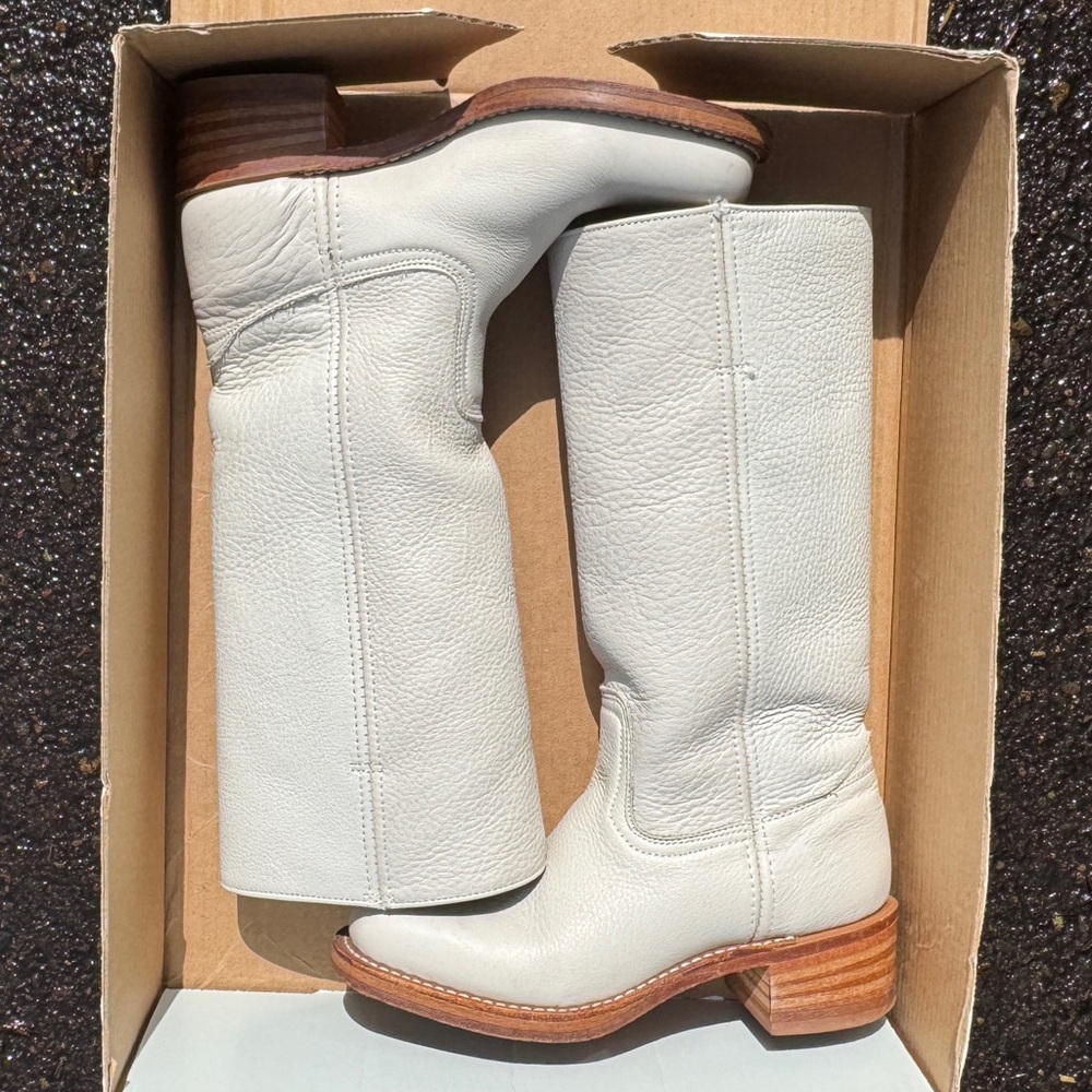 Frye White Campus 14L Boots